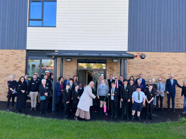 The opening of the Braithwaite block by Mrs Braithwaite