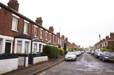 residential street stock image